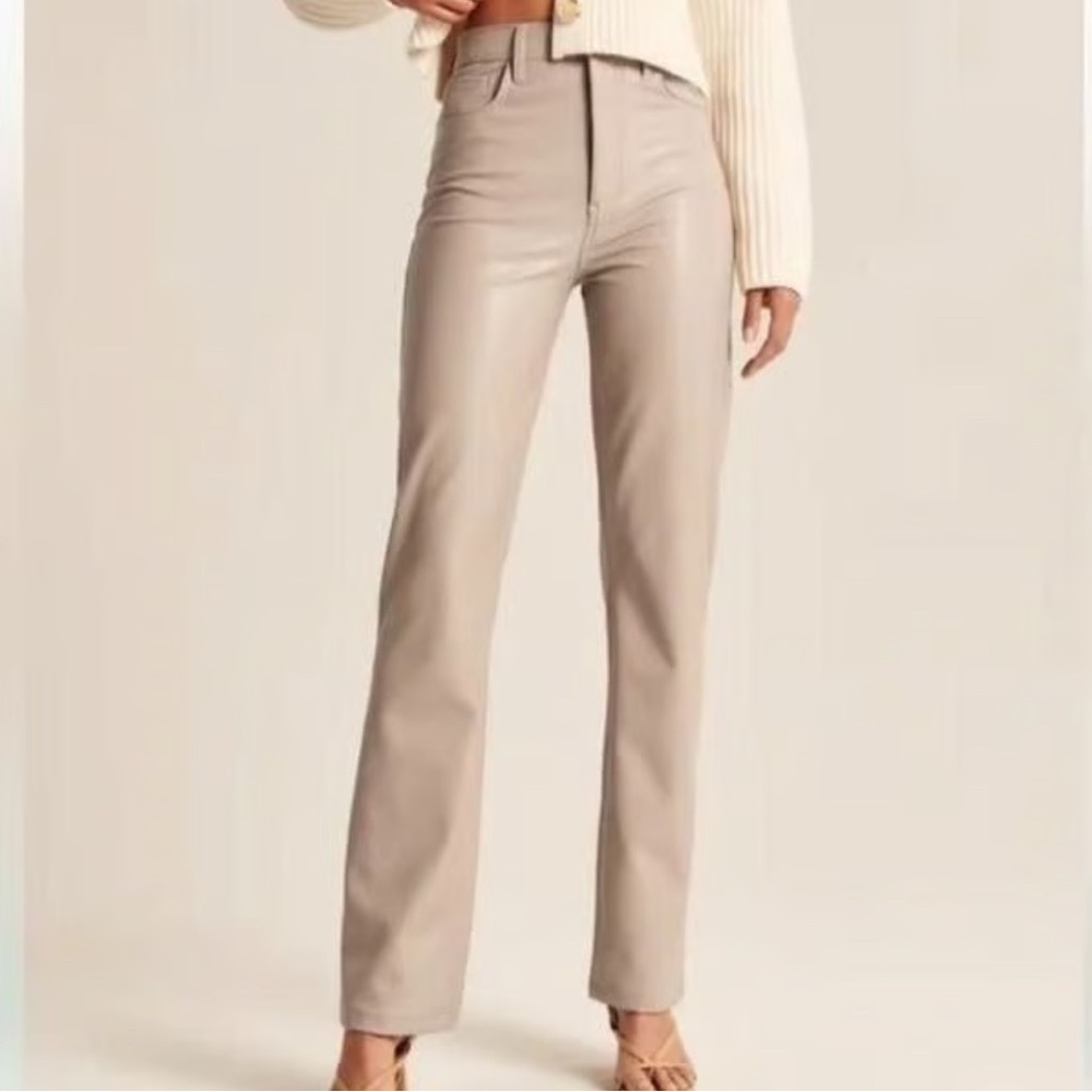 Abercrombie and Fitch curve love vegan leather high rise size 26 pants